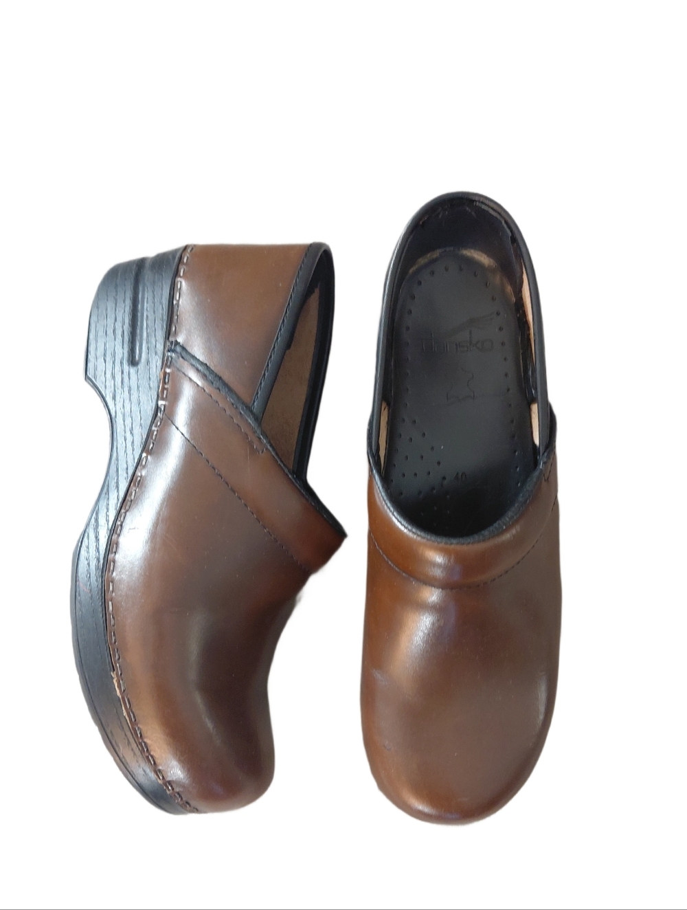 Dansko Women's Brown Leather Clogs Size 10 EU 40